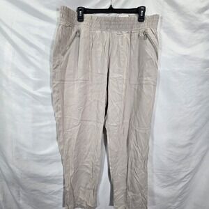 NWT Chico's Pants Womens Size 2.5 US Utility Ankle Beige Pockets Palomino‎